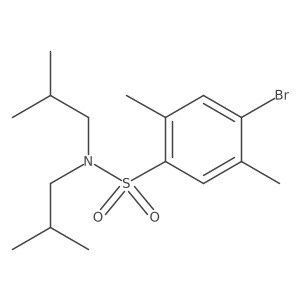 4-bromo-2,5-dimethyl-N,N-bis(2-methylpropyl)benzenesulfonamide Structure