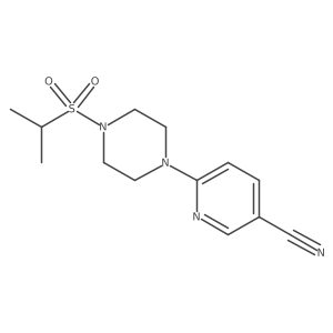 6-[4-(Propane-2-sulfonyl)piperazin-1-yl]pyridine-3-carbonitrile结构式