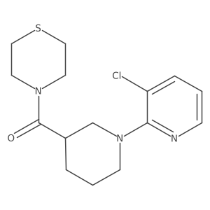 4-[1-(3-Chloropyridin-2-yl)piperidine-3-carbonyl]thiomorpholine结构式