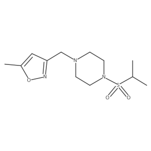 1-[(5-Methyl-1,2-oxazol-3-yl)methyl]-4-(propane-2-sulfonyl)piperazine Structure
