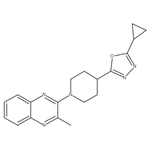 2-[4-(5-Cyclopropyl-1,3,4-oxadiazol-2-yl)piperidin-1-yl]-3-methylquinoxaline Structure