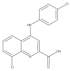 8-Chloro-4-[(4-chlorophenyl)amino]quinoline-2-carboxylic acid Structure
