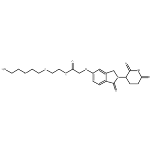 N-{2-[2-(2-aminoethoxy)ethoxy]ethyl}-2-{[2-(2,6-dioxopiperidin-3-yl)-1-oxo-2,3-dihydro-1H-isoindol-5-yl]oxy}acetamide Structure