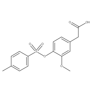 2-{3-Methoxy-4-[(4-methylbenzenesulfonyl)oxy]phenyl}acetic acid结构式