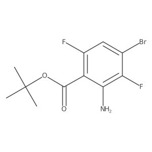 Tert-butyl 2-amino-4-bromo-3,6-difluorobenzoate结构式