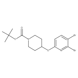 1,1-Dimethylethyl 4-[(5,6-dibromo-2-pyridinyl)oxy]-1-piperidinecarboxylate结构式
