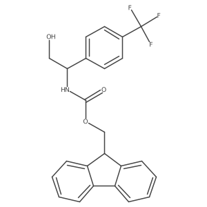 (9H-fluoren-9-yl)methyl N-{2-hydroxy-1-[4-(trifluoromethyl)phenyl]ethyl}carbamate Structure