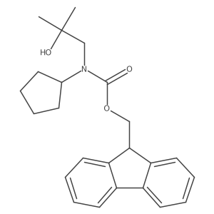 (9H-fluoren-9-yl)methyl N-cyclopentyl-N-(2-hydroxy-2-methylpropyl)carbamate结构式