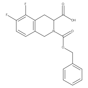 2-[(Benzyloxy)carbonyl]-5,6-difluoro-1,2,3,4-tetrahydroisoquinoline-3-carboxylic acid结构式