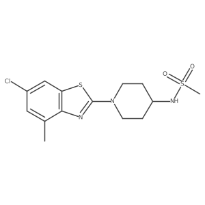 N-[1-(6-chloro-4-methyl-1,3-benzothiazol-2-yl)piperidin-4-yl]methanesulfonamide结构式