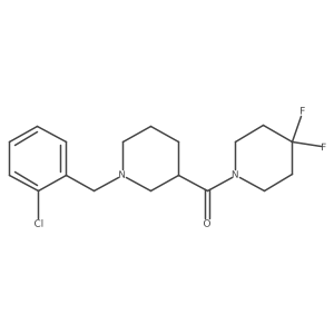 1-{1-[(2-Chlorophenyl)methyl]piperidine-3-carbonyl}-4,4-difluoropiperidine Structure