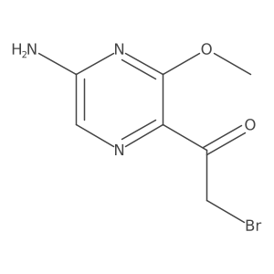 1-(5-Amino-3-methoxypyrazin-2-yl)-2-bromoethan-1-one结构式
