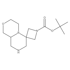 tert-Butyl (R)-hexahydro-1'H-spiro[azetidine-3,6'-pyrazino[2,1-c][1,4]oxazine]-1-carboxylate结构式