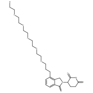 Phthalimidinoglutarimide-C3-PEG4-C2-Br结构式
