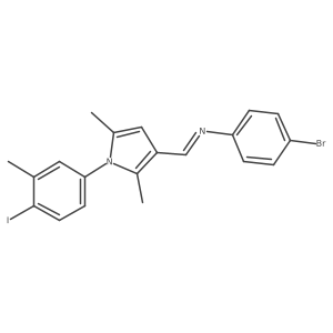 4-bromo-N-{(E)-[1-(4-iodo-3-methylphenyl)-2,5-dimethyl-1H-pyrrol-3-yl]methylidene}aniline Structure