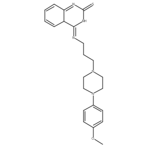 4-({3-[4-(4-Methoxyphenyl)piperazin-1-yl]propyl}amino)-1,2-dihydroquinazoline-2-thione Structure