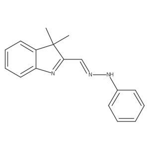 2,3-Dihydro-3,3-dimethyl-2-[(2-phenyldiazenyl)methylene]-1H-indole结构式