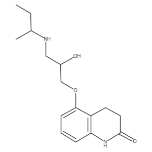 3,4-Dihydro-5-[2-hydroxy-3-[(1-methylpropyl)amino]propoxy]-2(1H)-quinolinone Structure