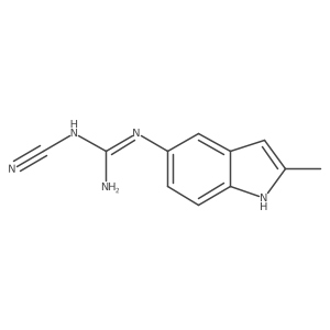 2-Cyano-1-(2-methyl-1H-indol-5-yl)guanidine结构式
