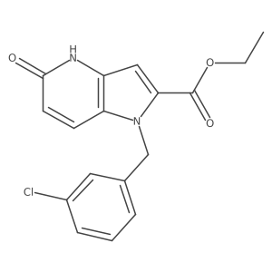 1h-Pyrrolo[3,2-b]pyridine-2-carboxylic acid,1-[(3-chlorophenyl)methyl]-4,5-dihydro-5-oxo-,ethyl ester结构式