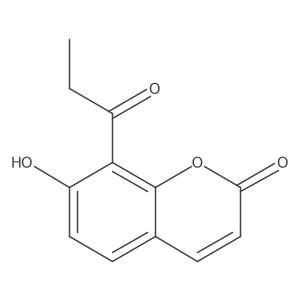 7-Hydroxy-8-propionyl-coumarin结构式