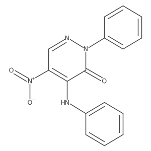 5-Nitro-2-phenyl-4-(phenylamino)-3(2H)-pyridazinone Structure