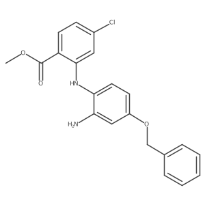 Methyl 2-(2-amino-4-(benzyloxy)phenylamino)-4-chlorobenzoate结构式
