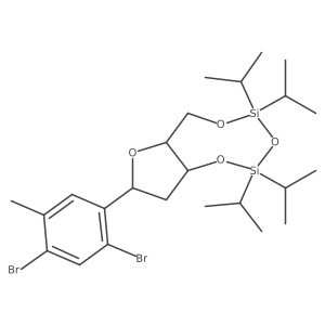 (1R)-1,4-Anhydro-2-deoxy-1-C-(2,4-dibromo-5-methylphenyl)-3,5-O-[1,1,3,3-tetrakis(1-methylethyl)-1,3-disiloxanediyl]-D-erythro-pentitol Structure
