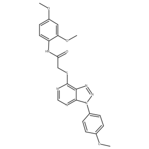 N-(2,4-dimethoxyphenyl)-2-((3-(4-methoxyphenyl)-3H-[1,2,3]triazolo[4,5-d]pyrimidin-7-yl)thio)acetamide结构式