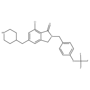 7-Chloro-5-piperidin-4-ylmethyl-2-(4-trifluoromethoxy-benzyl)-2,3-dihydro-isoindol-1-one结构式