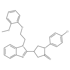 1-(4-chlorophenyl)-4-{1-[2-(2-methoxyphenoxy)ethyl]-1H-benzimidazol-2-yl}pyrrolidin-2-one Structure