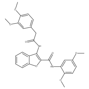 N-(2,5-dimethoxyphenyl)-3-(2-(3,4-dimethoxyphenyl)acetamido)benzofuran-2-carboxamide Structure