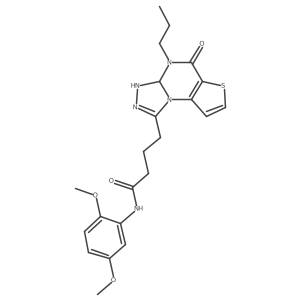 N-(2,5-dimethoxyphenyl)-4-(7-oxo-8-propyl-5-thia-1,8,10,11-tetrazatricyclo[7.3.0.02,6]dodeca-2(6),3,11-trien-12-yl)butanamide Structure