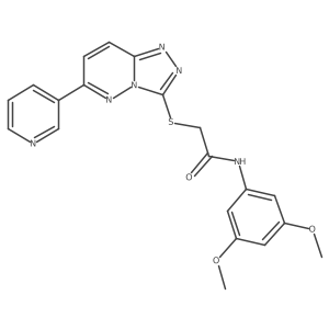 N-(3,5-dimethoxyphenyl)-2-((6-(pyridin-3-yl)-[1,2,4]triazolo[4,3-b]pyridazin-3-yl)thio)acetamide结构式