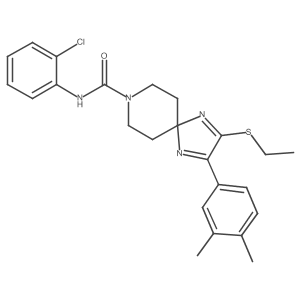N-(2-chlorophenyl)-2-(3,4-dimethylphenyl)-3-(ethylthio)-1,4,8-triazaspiro[4.5]deca-1,3-diene-8-carboxamide Structure