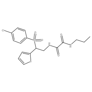 N'-[2-(4-chlorobenzenesulfonyl)-2-(thiophen-2-yl)ethyl]-N-propylethanediamide结构式