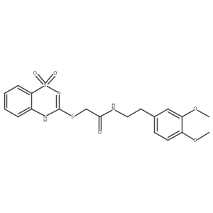 N-(3,4-dimethoxyphenethyl)-2-((1,1-dioxido-4H-benzo[e][1,2,4]thiadiazin-3-yl)thio)acetamide Structure