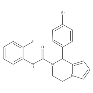 1-(4-bromophenyl)-N-(2-fluorophenyl)-3,4-dihydropyrrolo[1,2-a]pyrazine-2(1H)-carboxamide结构式