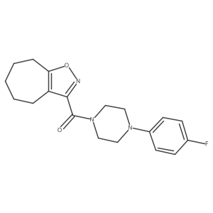 [4-(4-fluorophenyl)piperazin-1-yl](5,6,7,8-tetrahydro-4H-cyclohepta[d][1,2]oxazol-3-yl)methanone结构式