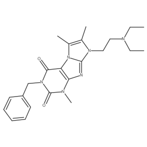 3-benzyl-8-(2-(diethylamino)ethyl)-1,6,7-trimethyl-1H-imidazo[2,1-f]purine-2,4(3H,8H)-dione结构式