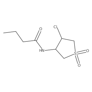 N-(4-chloro-1,1-dioxidotetrahydrothiophen-3-yl)butanamide结构式