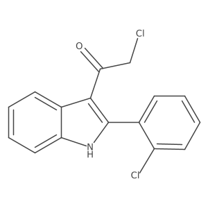 2-chloro-1-[2-(2-chlorophenyl)-1H-indol-3-yl]ethanone Structure