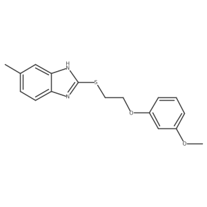 2-((2-(3-methoxyphenoxy)ethyl)thio)-5-methyl-1H-benzo[d]imidazole Structure