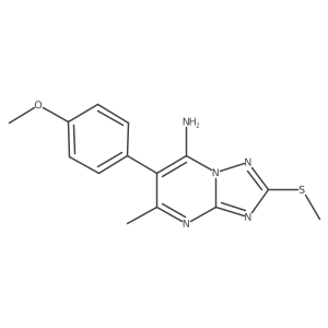 6-(4-Methoxyphenyl)-5-methyl-2-(methylsulfanyl)[1,2,4]triazolo[1,5-a]pyrimidin-7-amine Structure