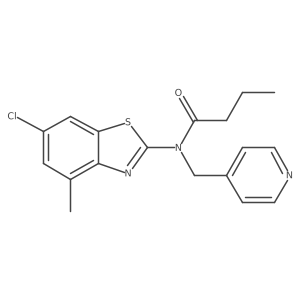 N-(6-chloro-4-methylbenzo[d]thiazol-2-yl)-N-(pyridin-4-ylmethyl)butyramide Structure