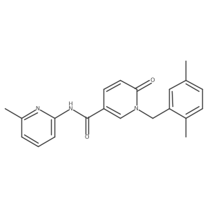 1-(2,5-dimethylbenzyl)-N-(6-methylpyridin-2-yl)-6-oxo-1,6-dihydropyridine-3-carboxamide Structure
