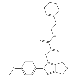 N1-(2-(cyclohex-1-en-1-yl)ethyl)-N2-(2-(4-methoxyphenyl)-4,6-dihydro-2H-thieno[3,4-c]pyrazol-3-yl)oxalamide Structure