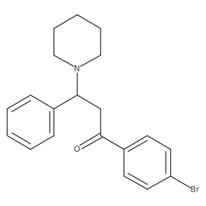 1-(4-Bromo-phenyl)-3-phenyl-3-piperidin-1-yl-propan-1-one Structure