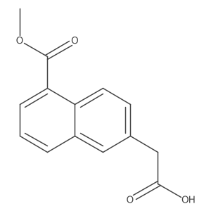 6-Carboxymethyl-naphthalene-1-carboxylic acid methyl ester结构式