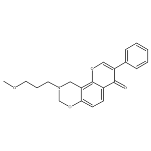 9-(3-methoxypropyl)-3-phenyl-9,10-dihydrochromeno[8,7-e][1,3]oxazin-4(8H)-one Structure